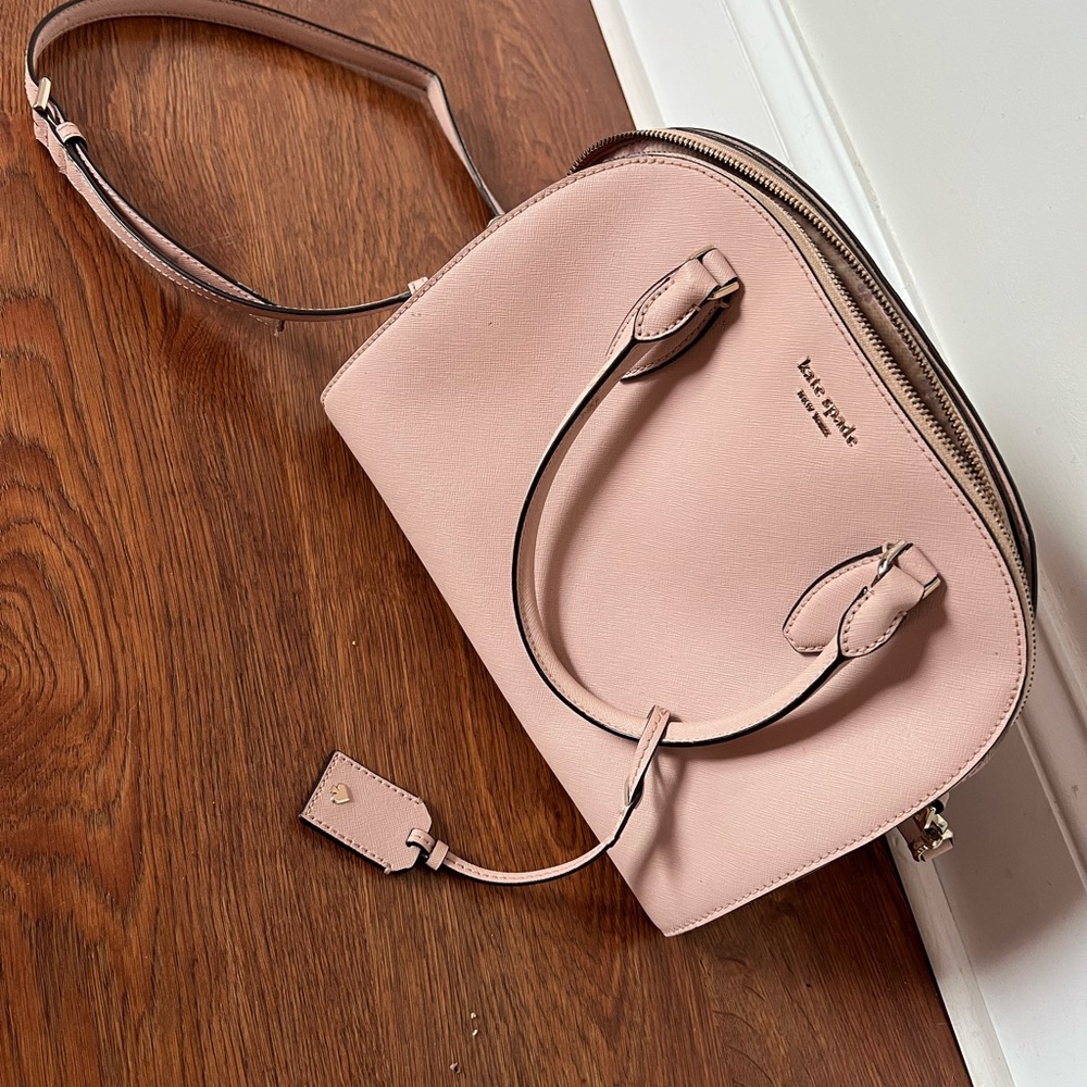 Kate Spade Pink Satchel with Silver Hardware
